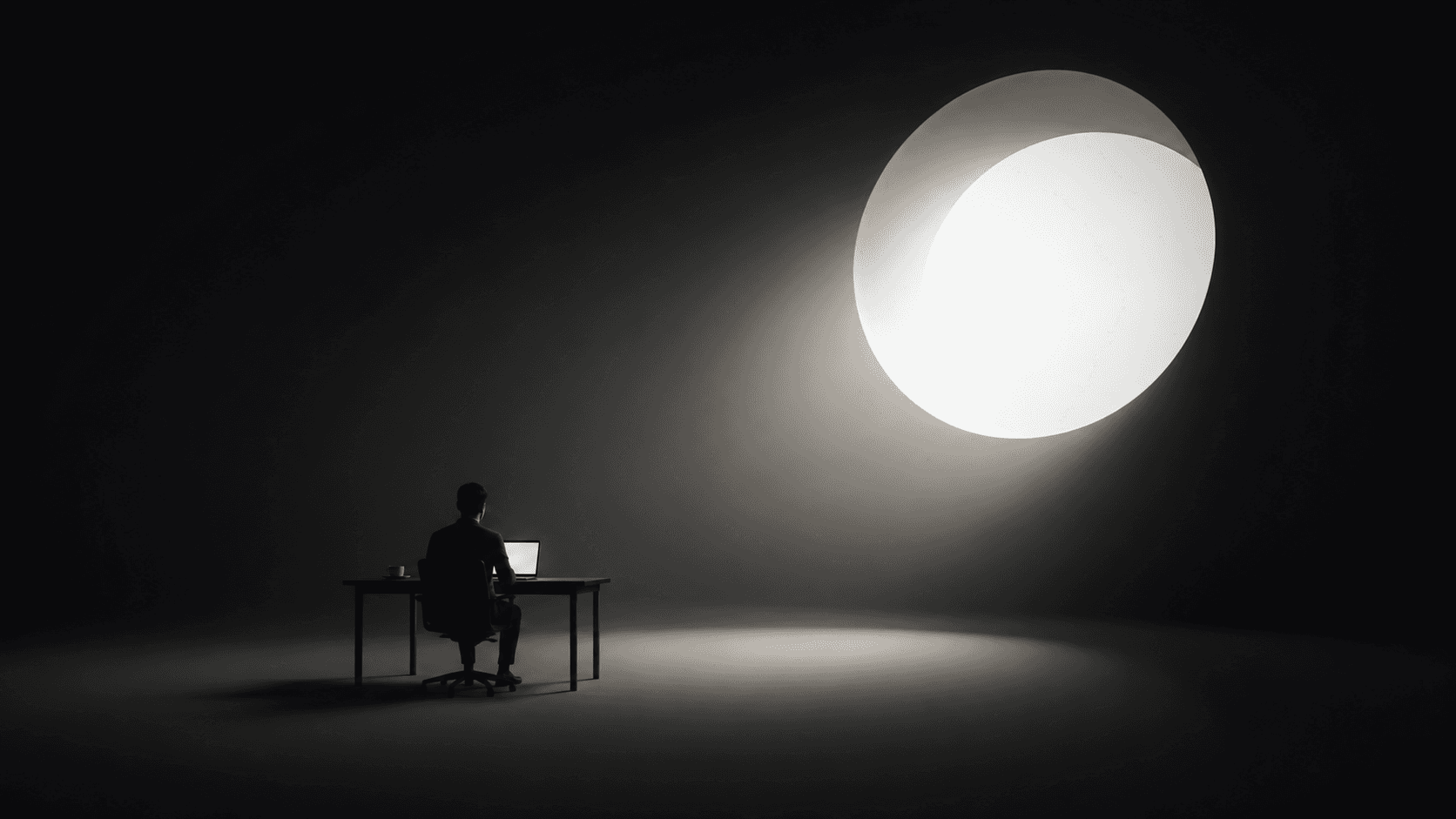 A founder working alone while searching for a clear direction